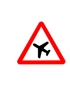 Download free triangle attention plane icon